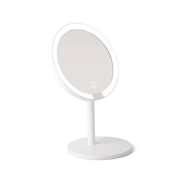 Espejo de Maquillaje LED Portátil con Base Estable | 3 Velocidades, Ángulo Ajustable, Reflejo Perfecto y Alimentación por USB/Batería de Litio | Ideal para Viajes, Hogar y Uso Diario - 1