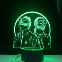 Lámpara Nocturna LED 3D Cambio De Color PNL Francés Para Dormitorio Regalos Sorpresa Para Fans Iluminación De Habitación - details 1