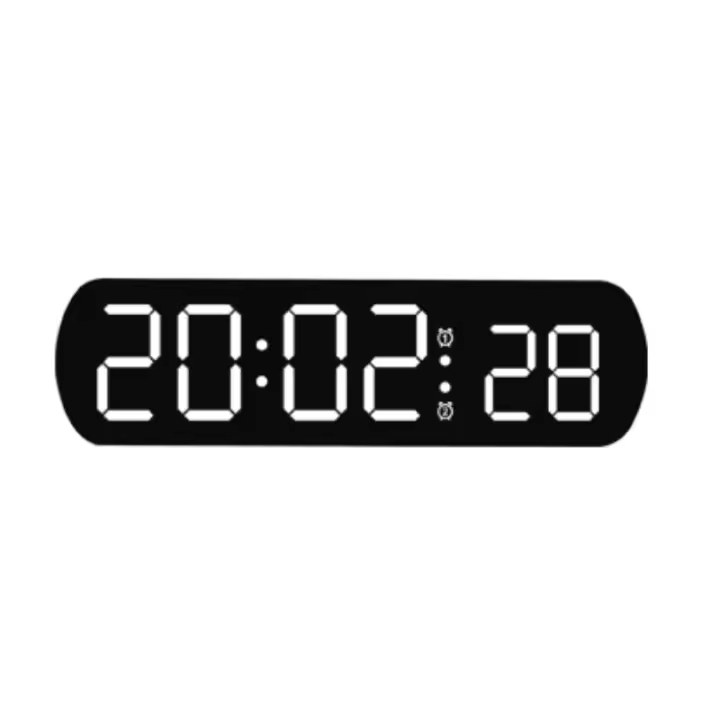 Reloj De Mesa Con Control Por Voz Y Alarma Dual Temporizador Digital LED En Modo Nocturno 12/24H Reloj De Pared Para El Hogar - 1
