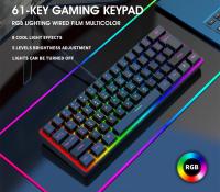 Teclado Cableado De 61 Teclas Con Luz RGB De Colores Coincidentes Sensación Mecánica Pequeño Juego Para Niñas Con Estilo TPC Line - details 0