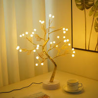 Luces De Árbol LED Decorativas Artificiales Luz De Hadas Operadas Por Batería Para Mesa Bonsái Lámpara Para Fiesta Navidad Camping Decoración De Verano - details 6