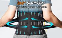 Elástico Lumbar Back Cinturón de Ayuda de La Cintura Entrenador Ajustable Lumbar Pad con 6 Estadas Abdominal Binder Fitness Gym Cinturones - details 5