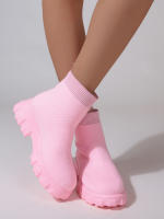 Botas De Tobillo Para Mujer Ligero Casual Moda Navidad Invierno Botas De Prensa Gruesa Suela Antideslizante Transpirable Talla Real - details 8