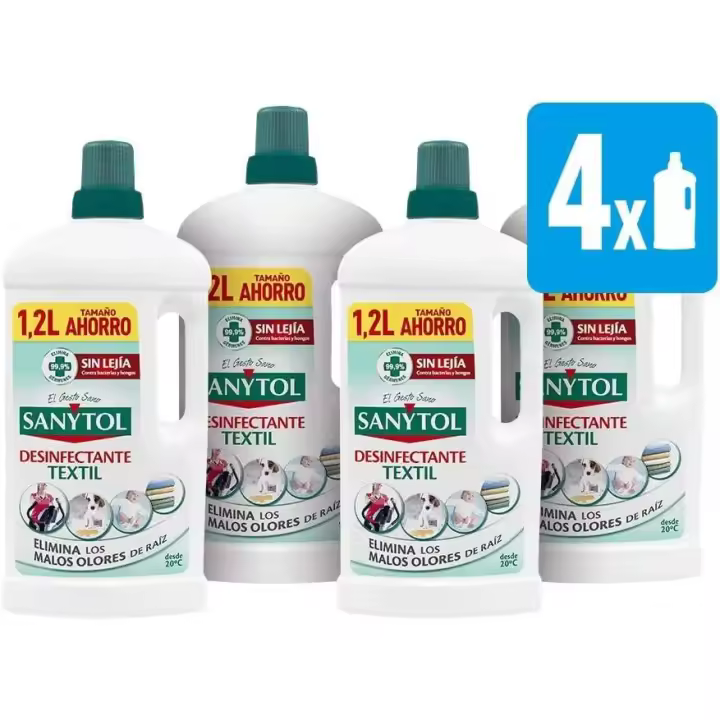 Sanytol - Desinfectante para Ropa sin Lejía - [Pack de 4 x1200ml]- Total: 4800 ml【ROUA】 - 1