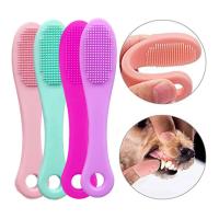 Cepillo De Dedo Para Perros Y Gatos De Silicona Suave Herramienta De Limpieza De Nariz Y Dientes Producto Para Mascotas Suministros Para Perros - details 8