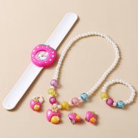 Juego De Reloj Y Joyería Para Niñas Con Patrón De Caballo Arcoíris Collar Aretes Anillo Pulsera Regalos Para Niñas Y Niños - details 23