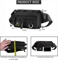 Riñonera Deportiva de gran capacidad para hombre, impermeable, con múltiples bolsos, para correr, hacer senderismo, acampar, hacer ejercicio y andar en bicicleta. - details 1