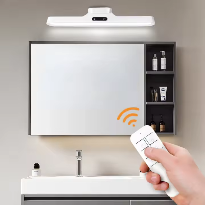 Espejo LED Con Luz De Maquillaje Frontal Instalación Magnética USB Control Remoto Luz Táctil Para Dormitorio - 1