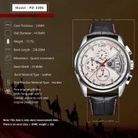 Reloj De Cuarzo Para Hombre PAGANI DESIGN 2024 Moda Militar Con Movimiento De Lujo Cuero Resistente Al Agua Y Al Choque Pantalla Retroiluminada Y Fecha Rattrapante - details 1