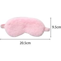 PC máscara de ojo de felpa suave máscara de ojo de felpa mullida máscara de sueño ajustable para niños adultos mujeres - details 0