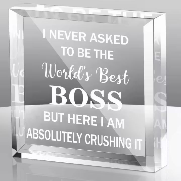 Peso De Papel Boss Keepsake Regalo Para Hombres Y Mujeres Jefes Colaboradores Centro De Mesa Figura De Plástico Decoración Oficina - 1