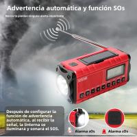 Radio De Emergencia Portátil Con Luz De Lectura Y Batería Recargable De 10000mAh Resistente Al Agua AM/FM/SW/NOAA Alerta Solar Hand Crank - details 2