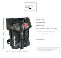 Bolsa De Cintura Para Motociclista Hombre Bolsa De Hombro Transversal Militar/Niñera Estuche De Malla De Nylon Para Ciclismo Y Senderismo - details 2