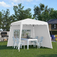 Gazebo plegable de 2,4x2,4 m with Paredes Laterales Ajustables en Altura | Protección UV 50 + para Jardín y Balcón | Estructura de Madera de Arce & Durable Oxford Canvas | Bolsa de Transporte Includes - details 0