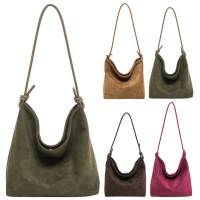 Bolso De Hombro Retro De Piel Suelta Moda Con Correa Ajustable Para Mujer Bolso De Viaje Y Trabajo Estilo Hobo Tamaño 11.61x4.92x11.42 Pulgadas - details 2