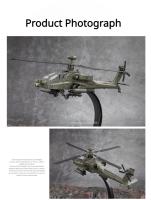 Modelo De Avión AH-64A a Escala 1/32 Juguete De Coche De Aleación Con Rotación De Hélice Y Sonido Luz Vehículo De Combate Para Regalo De Cumpleaños Para Niños - details 6