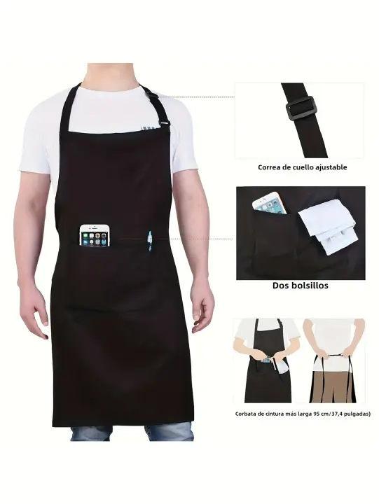 Apariencia Masculina Cómoda Ligera Y Duradera Con Correa Ajustable Y Bolsillos Para El Trabajo Material De Poliéster - 1