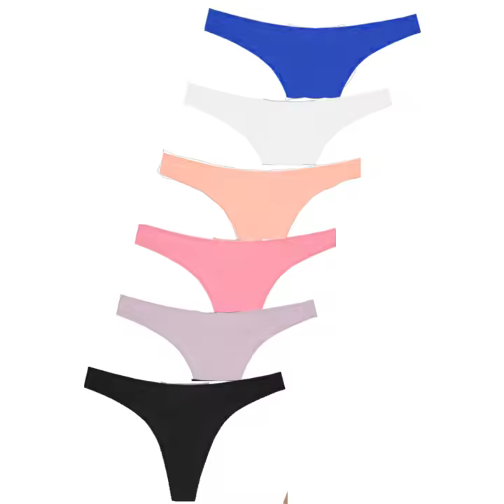 NAKLOE - Pack 6 - Tangas de mujer - Tanga - Tanga mujer - Tangas - Algodón liso y suave - 1