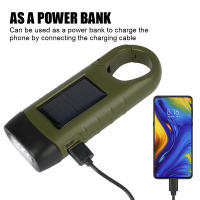 Linterna LED De Sobrevivencia Recargable Para Pesca Navegación Senderismo Con Solar Panel Y Generador De Manivela Emergencia - details 4