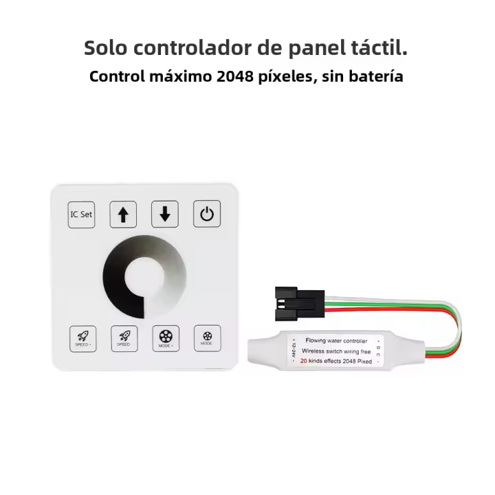 Tira De LED COB Flujo De Agua 24V WS2811 Con Panel Táctil RF Controlador Secuencial De Carrera De Caballos 10M 20M Set Para Sala De Estar - 1