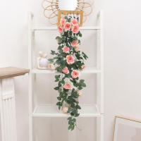 105cm Rosas Artificiales En Valla De Rotura Decoración De Plantas Falsas Para Casa Accesorios De Arco Para Boda Adornos Colgantes Para Pared - details 5