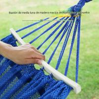 Columpio individual doble para exteriores, hamaca ligera con red de hielo, cuna, silla portátil para interiores y exteriores, columpio (azul), juguetes para exteriores - details 1