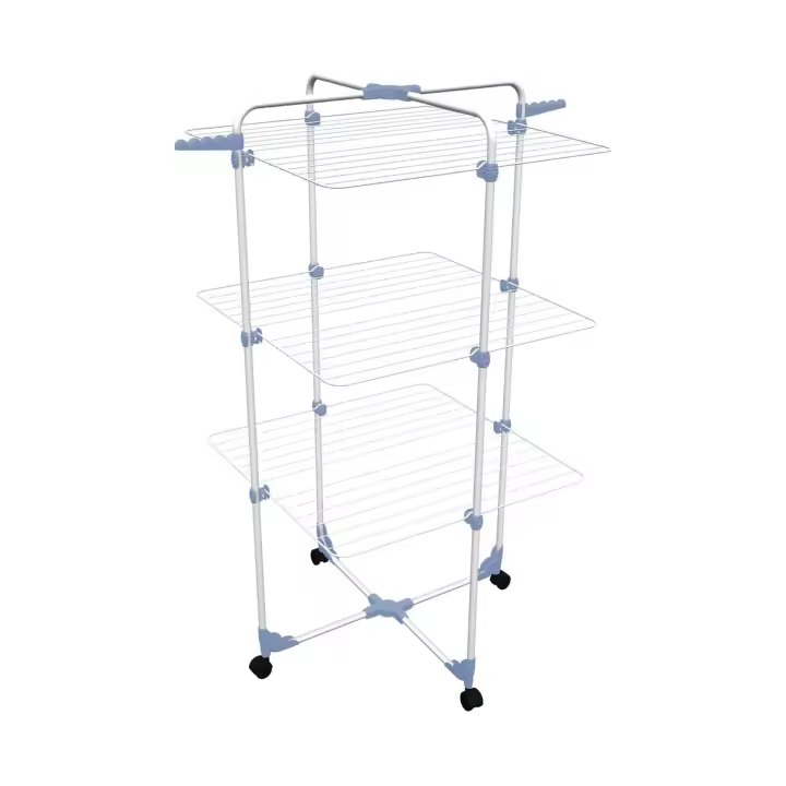 Modular 3 Tendedero de pie de Torre, de Acero, 30 m de Longitud de tendido, Color Blanco, 71 x 5 x 132 cm - 1