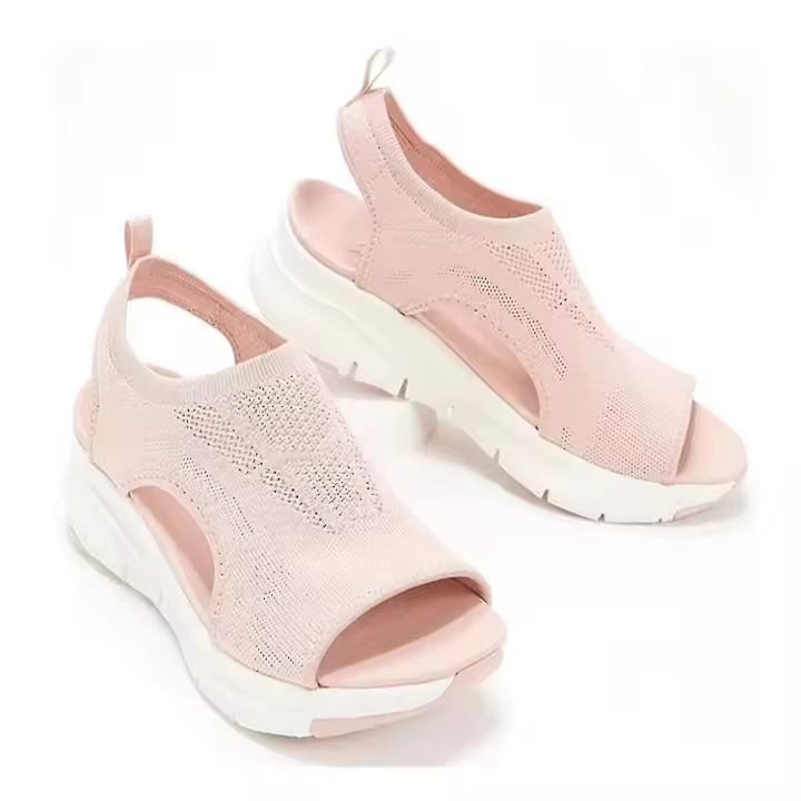 Sandalias Gruesas de Playa de Suela con Cuero para Mujeres - 1
