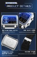 Reloj De Cuarzo Para Hombre SANDA 6163 Con Pantalla Dual Resistente Al Agua Y Contador De Retroceso En Acero/Librea/Rubber - details 15