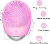 Cepillo de limpieza facial, cepillo facial impermeable de silicona blanda eléctrica 3 en 1, cepillo facial vibrante acústico impermeable ipx7 recargable por USB para limpieza profunda, exfoliación suave y masaje - details 0