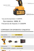 LYUWO Llave De Impacto Eléctrica 380NM Sin Escobillas Herramienta De Reparación Automotriz Compatible Con Batería Makita - details 14