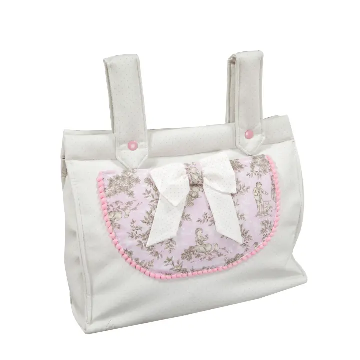 Babyline - Panera de Piel Paseos de Toile Azul con Bolsillos - 1