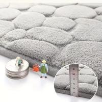 Alfombra De Pies Para Baño Y WC Antideslizante Absorbente De Agua Impermeable U-Shaped Alfombrilla De Poliéster 100% - details 3