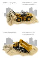 Huina 1:50 Vehículo De Ingeniería En Miniatura Camión Excavadora Con Cargador Y Rodillo Juguete Para Niños Material Metálico Y Plástico - details 5
