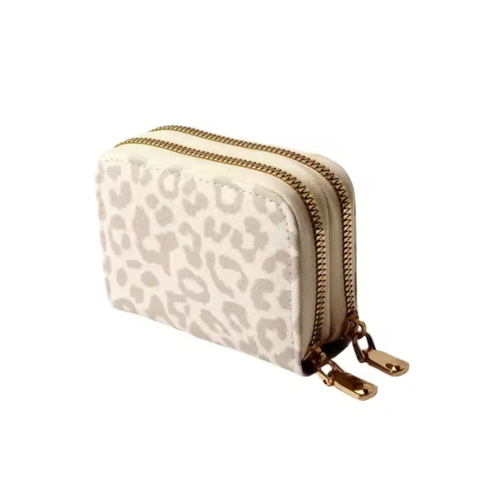 Everlyx - Monedero de doble cierre - Estampado animal print - Mujer - Cartera - Con apartados para Monedas y Billetes - 1