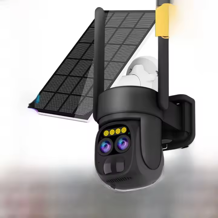 Cámara De Seguridad Solar WIFI Dual Lente 10X Zoom PTZ 8MP IP Exterior Impermeable Con Audio Bidireccional Y DVR CCTV - 1