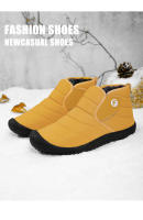 Botas De Invierno Impermeables Para Hombres Con Plush Cálido Botas De Nieve De Media Caña Antideslizantes Y Moda Negro Para Parejas - details 13