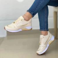 Zapatillas De Mujer En Venta Moda Tobilleras Plataforma Planas Cordones Casual Colores Mixtos Zapatos De Correr Al Aire Libre Para Mujer Talla Verdadera - details 5