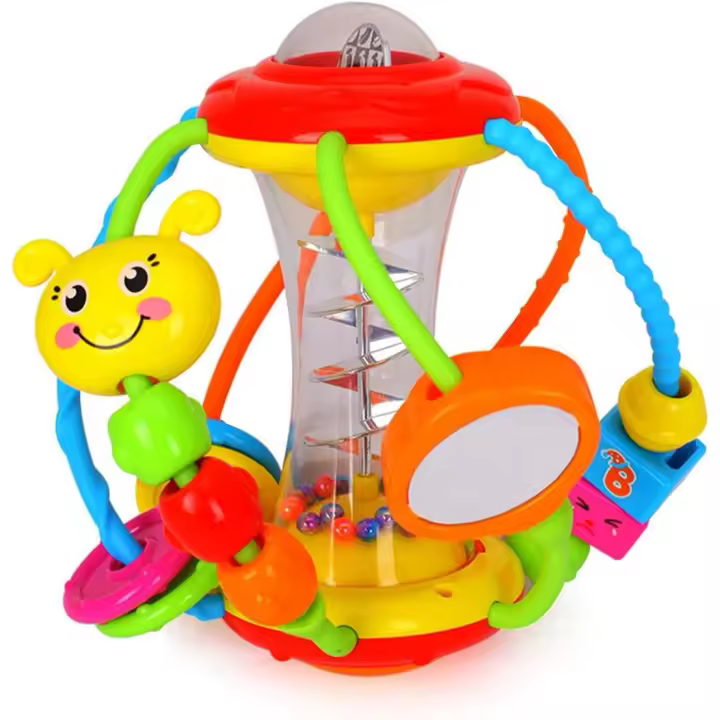 Juguetes para niños de 0 A 6 meses Juguetes para niños de 6 A 12 meses Pelota de actividad con sonajero, regalo para 3 a 6 - 1