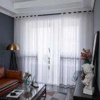 Cortina Francesa Con Bordado Florido Para Dormitorio Estilo Princesa Ventana Translúcida De Poliéster 100% Un Panel - details 2