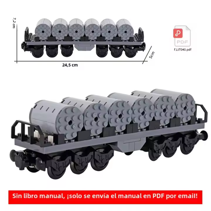 Bloques De Construcción MOC City Para Niños Creativos Idea De Transporte De Cabo Carro De Carga Base De Tren DIY Juguetes Técnicos De Alta Tecnología - 1