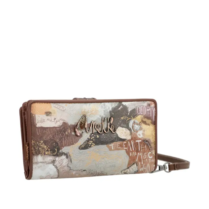 Billetero de tamaño grande Outer - Anekke Core - Material rígido - Monedero con cierre de cremallera - Tarjetero con múltiples ranuras - Asa de mano extraíble - Ref. 39819-901 - Mide 18 x 10 x 3 cm - 1