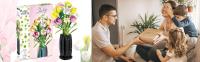 1250PCS Bloques De Construcción De Tulipán Vaso Modelo De Flores Eternas Decoración Para El Hogar Juguetes DIY Para Niñas Regalos Románticos - details 1