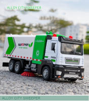 Coche De Recolección De Basura De Aleación De Metal 1/32 Con Sonido Y Luz Vehículo De Simulación Alta Para Colección Regalo Para Niños - details 0