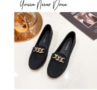 Zapatos De Mujer Otoño Primavera Nuevos Con Cadena Metálica Cuña Baja Punta Redonda Casual Zapatos De Mujer Loafer Para Madres - details 20