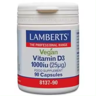 Lamberts Vitamina D3 Vegana 1000 Ui (25 Μg) 90 Cápsulas - 1