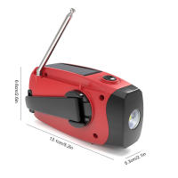 Radiófono Multifuncional Portátil Con Crank Solar Y USB FM/AM/WB Radio De Emergencia conLinterna Y Power Bank Resistente Al Agua - details 11