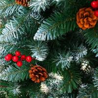 Árbol de Navidad con piñas y Bayas, Pino Artificial Verde con Puntas Blancas, Adornos para Navidad, árbol de Navidad artificial de abeto de alta calidad de para el hogar, oficina, decoración de fiesta, fácil montar, 90cm, 120cm, 150cm, 180cm, 210cm - details 3