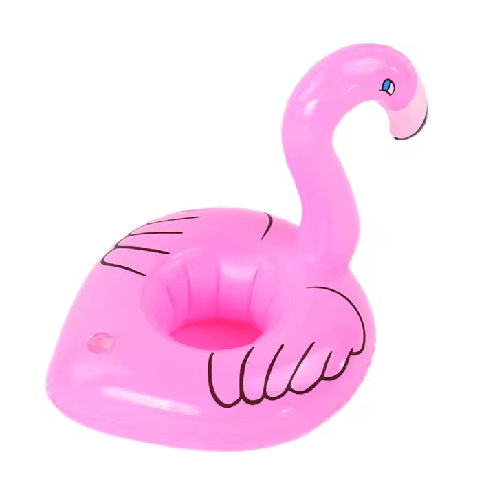 Soporte De Bebida Inflable Flotante En PVC Para Piscina Juguete Inflable Para Playa Verano Y Vacaciones En Forma De Flamenco - 1