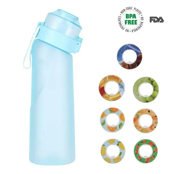 650ml arrancador del aire encima de la taza del agua del sistema para el deporte que acampa Kr Botella de agua con sabor con 7 vainas de sabor Air Water Up Bottle - 1